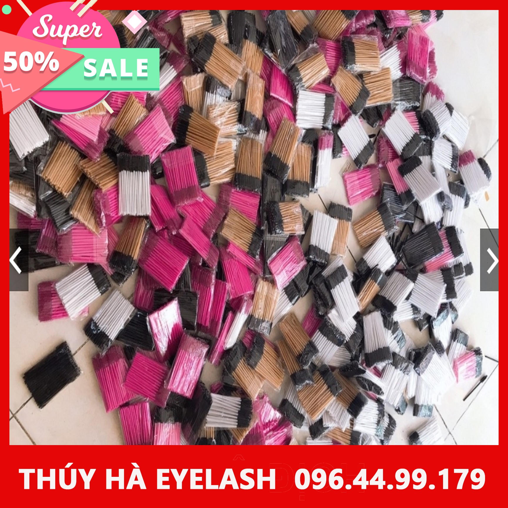 [HCM]Chổi chải mi nối ( BỊCH 50 CÂY)_dụng cụ nối mi_THÚY HÀ