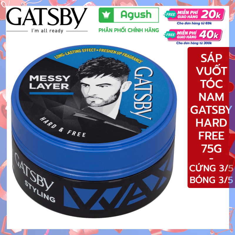 Keo vuốt tóc nam thơm mềm tạo kiểu Gatsby Styling Pomade Classy Dry lọ 75g  định hình ép giữ nếp tóc thẳng ít bóng mượt - Chăm sóc tóc chuyên sâu |