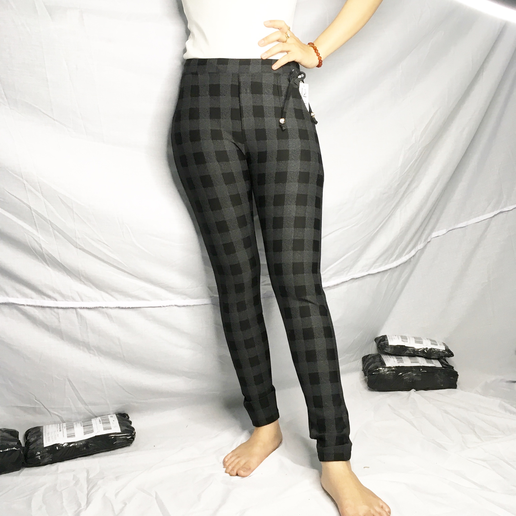 Quần lưng thun karo hàn quốc