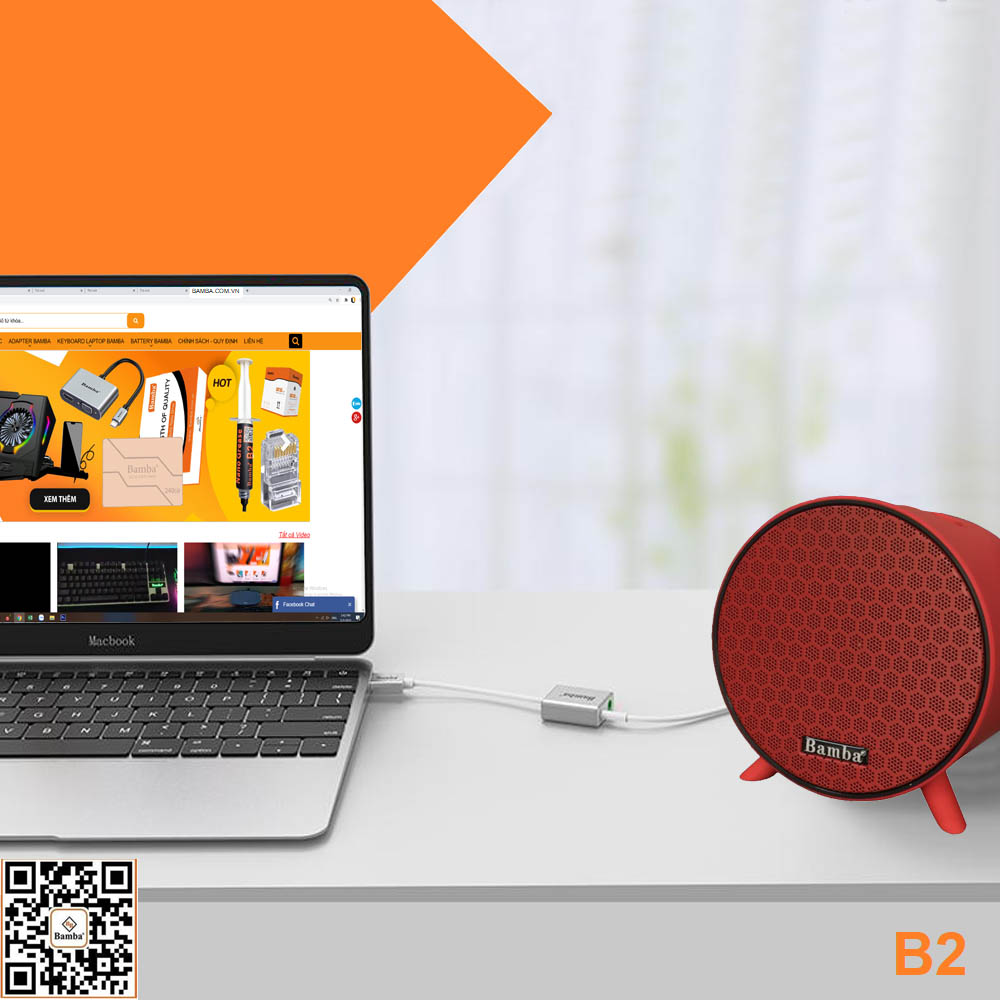 Cáp Chuyển USB Type-C ra cổng audio 3.5 - USB TYPE-C TO SOUND 7.1 BAMBA B2