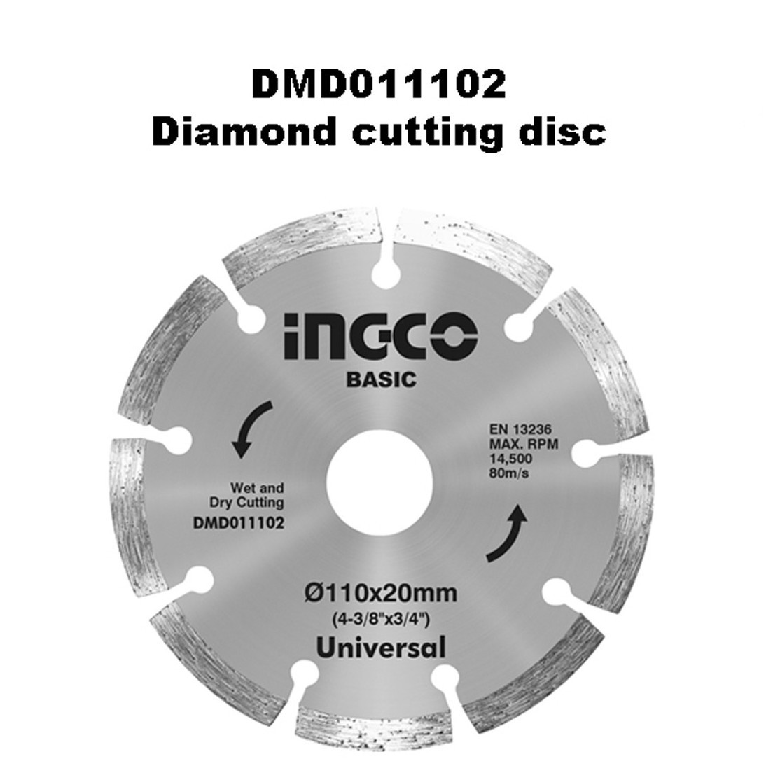 Đĩa cắt kim cương Ingco Φ110x20mm DMD011102
