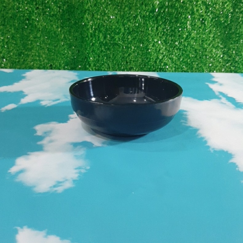 [HCM]Chén Tròn nhựa Melamine Màu Đen Bóng (CO18)