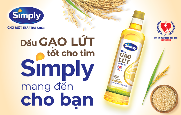 [HCM][Combo 3 chai] Dầu gạo lứt Simply 1L