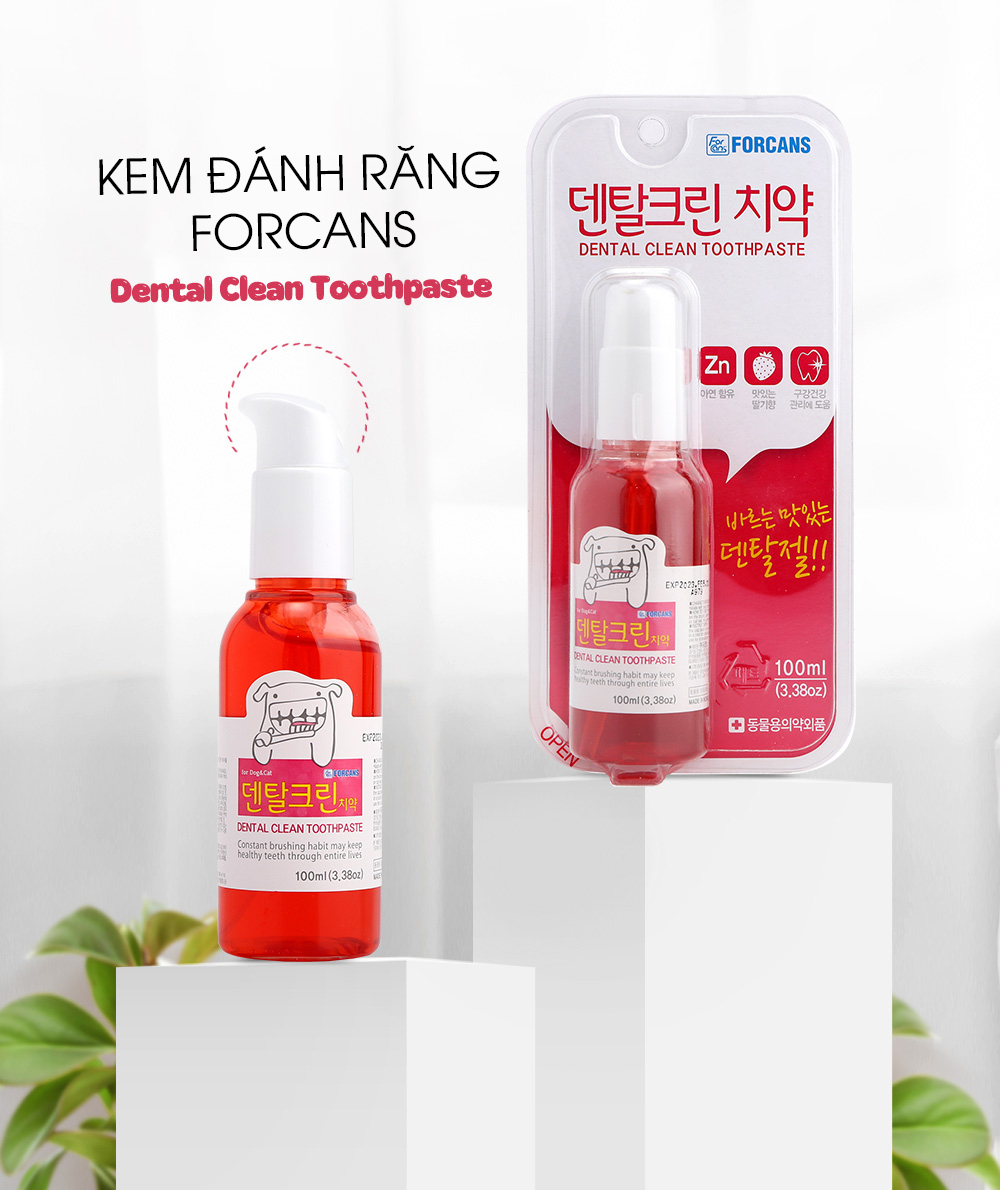 Kem đánh răng dành cho thú cưng Forcans 100ml