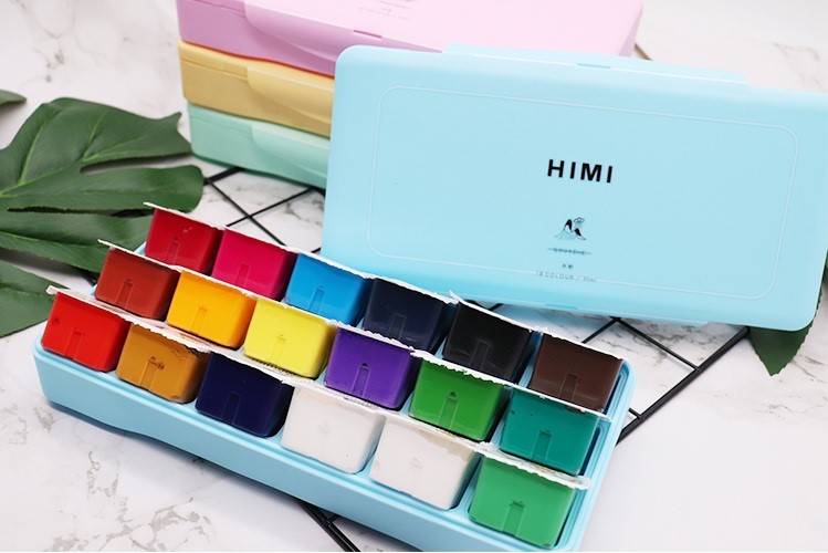 Gouache HiMi dạng thạch (18/24 màu)