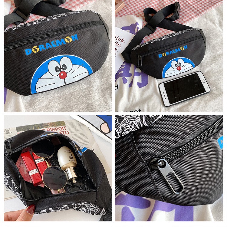Túi Bao Tử Đen Túi Đeo Chéo Doremon Doraemon