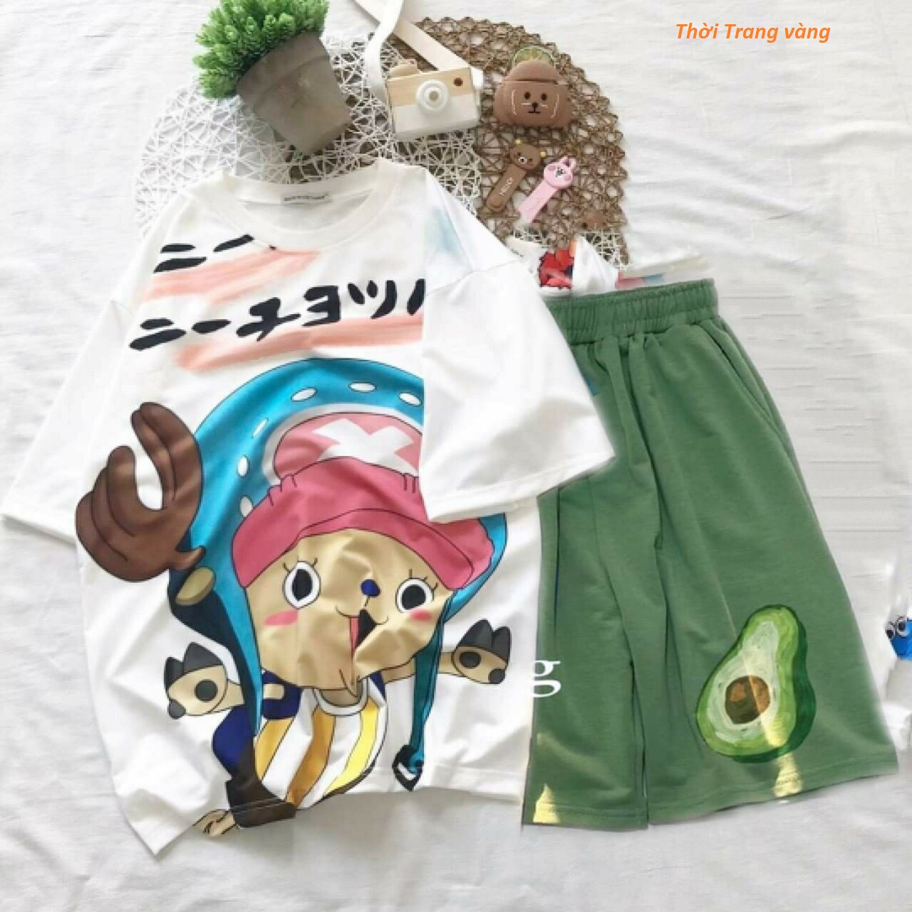 Bộ đồ thun in hình con vật cute TTSLA0206