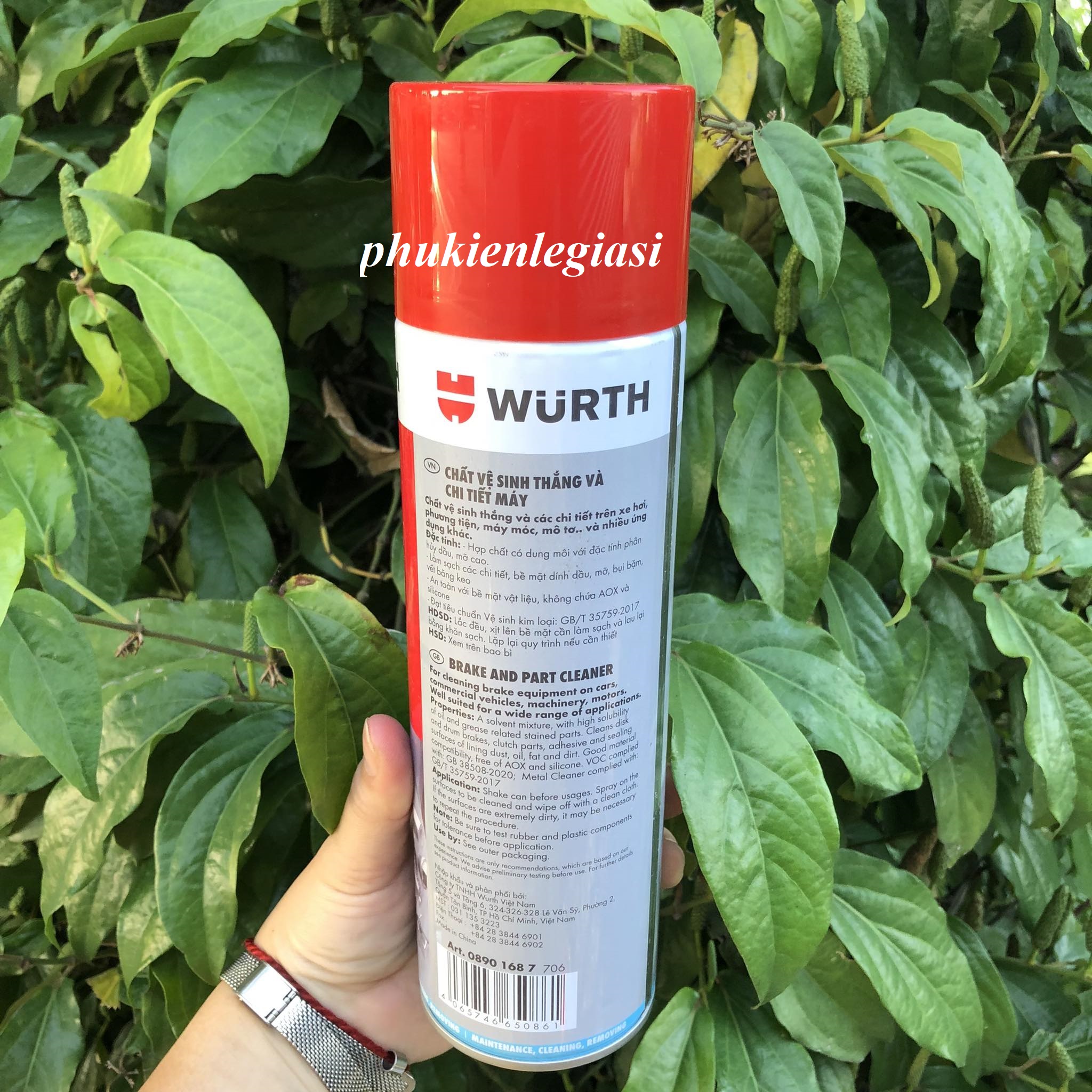 Chai xịt vệ sinh bố thắng WURTH 500ml xịt má phanh ĐỨC