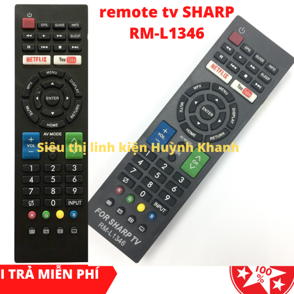 Bảng giá REMOTE TV SHARP RM-L1346 YOUTUBE BỀN ĐẸP CHÍNH HÃNG