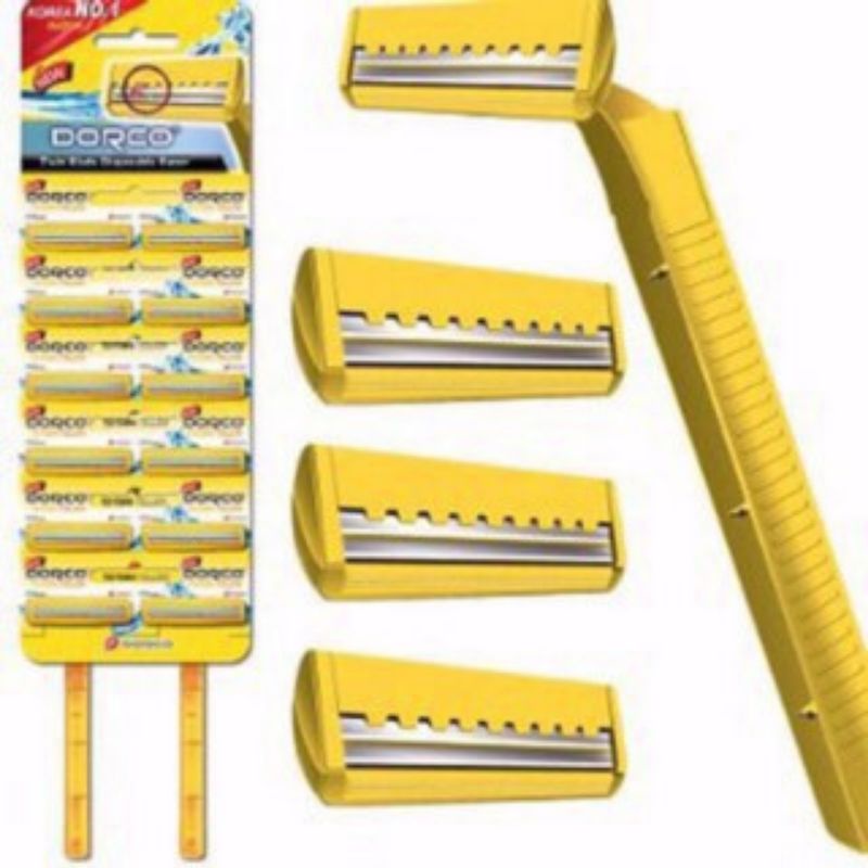 SET 5 CÁI DAO CẠO RÂU CÁN VÀNG DORCO