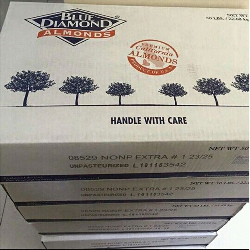 500g Hạt hạnh nhân sống Blue Diamond tách vỏ