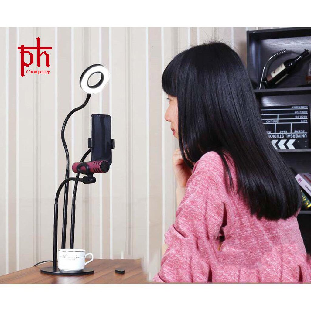 [HCM]Combo Giá Đỡ Livetream 3IN1 Kèm Micro Livetream-3 Chế Độ Đèn