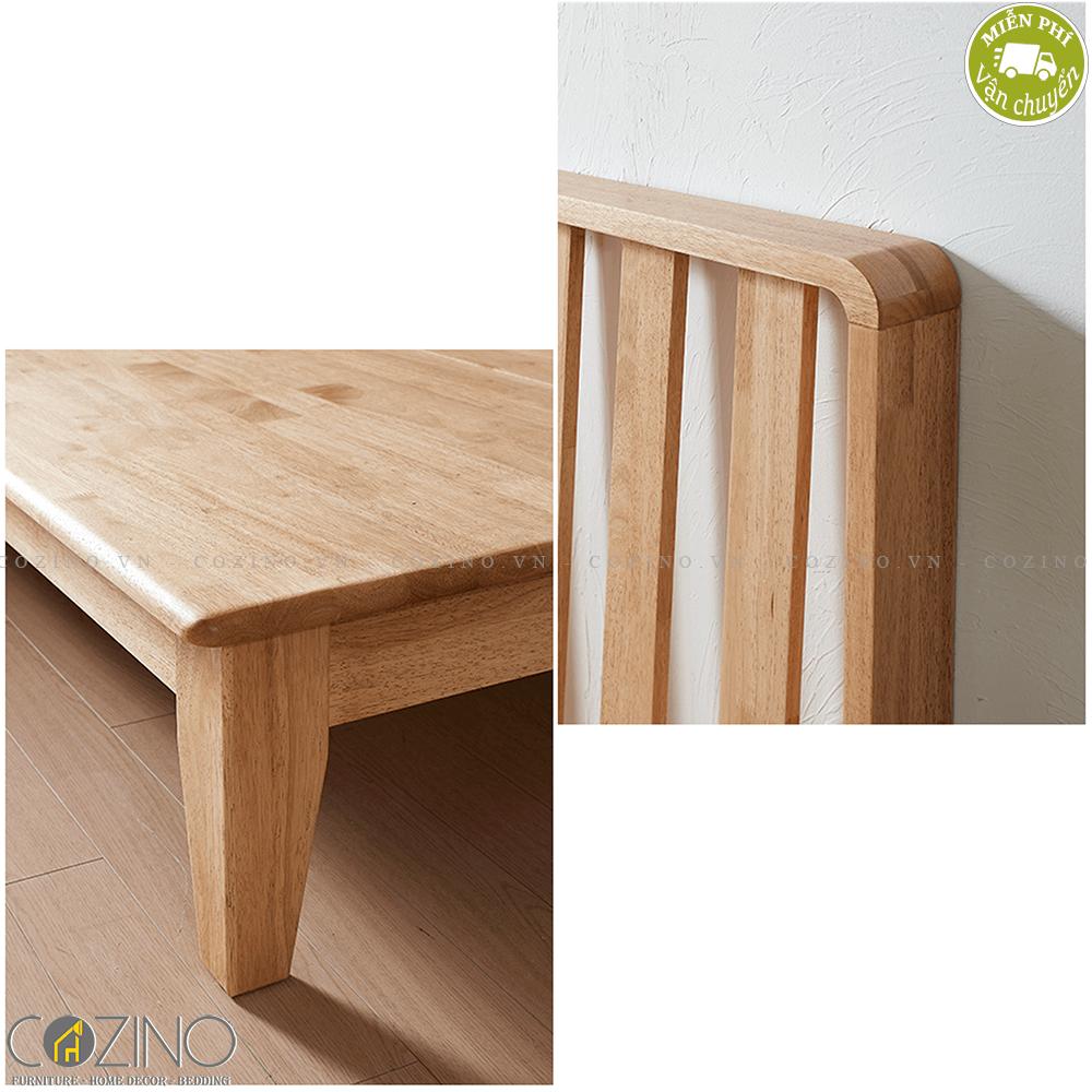 Giường đôi Poppy gỗ cao su 2m0