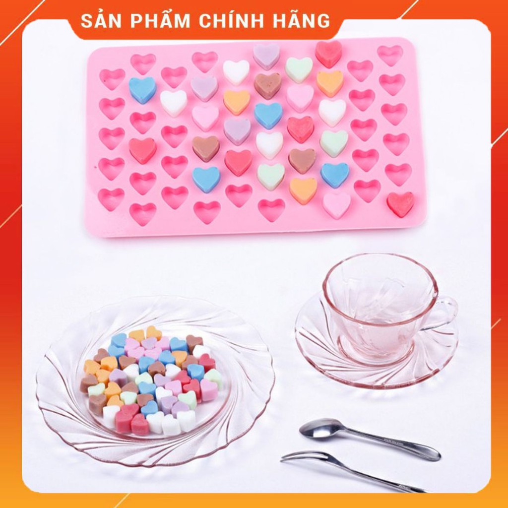 Khuôn Silicon Socola Thạch Rau Câu Kẹo Dẻo Tim Nhí