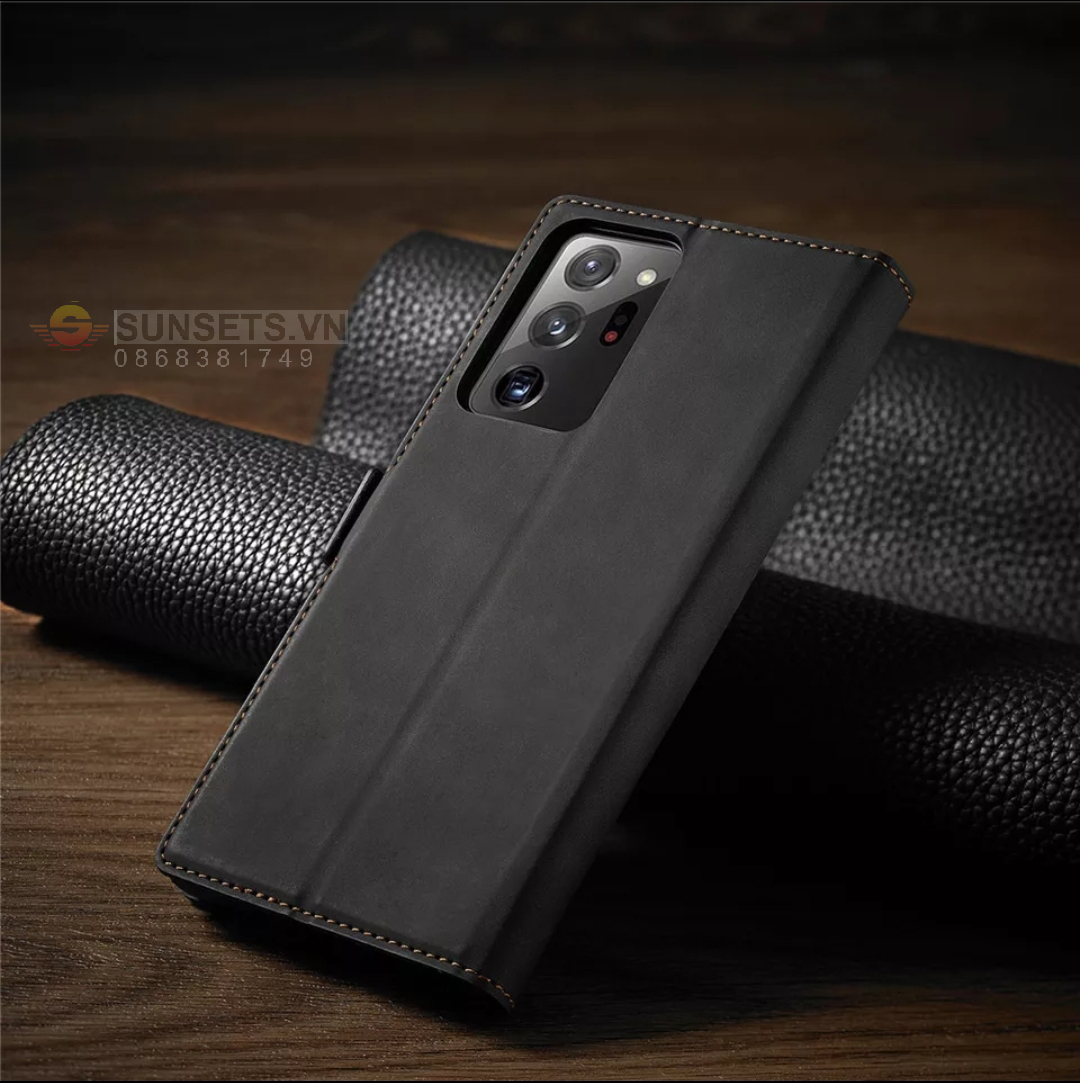Bao da Samsung S21/ Note 20 Ultra/ Note 10+/ Note 10 Lite/ Note 9 ngăn đựng thẻ ATM
