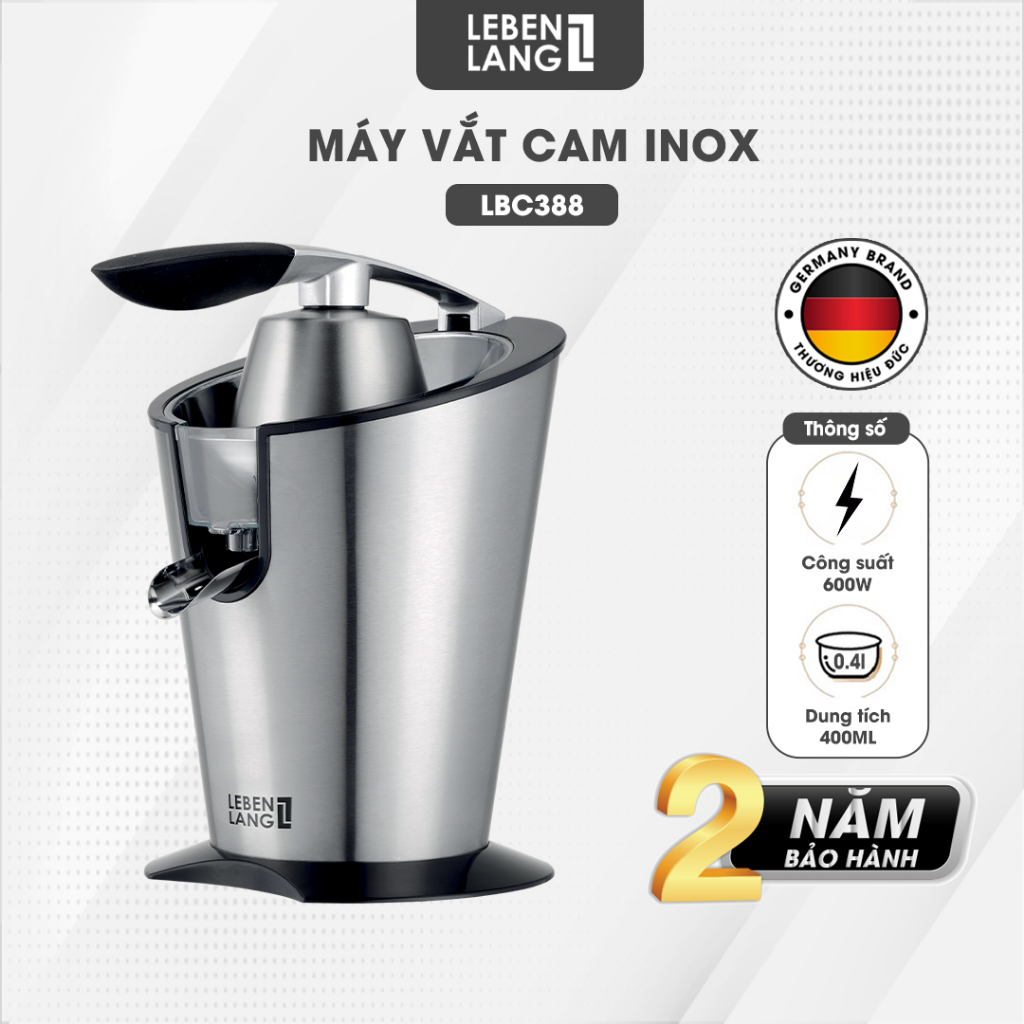Máy vắt cam Lebenlang, Công Suất 600W, Nhập Đức