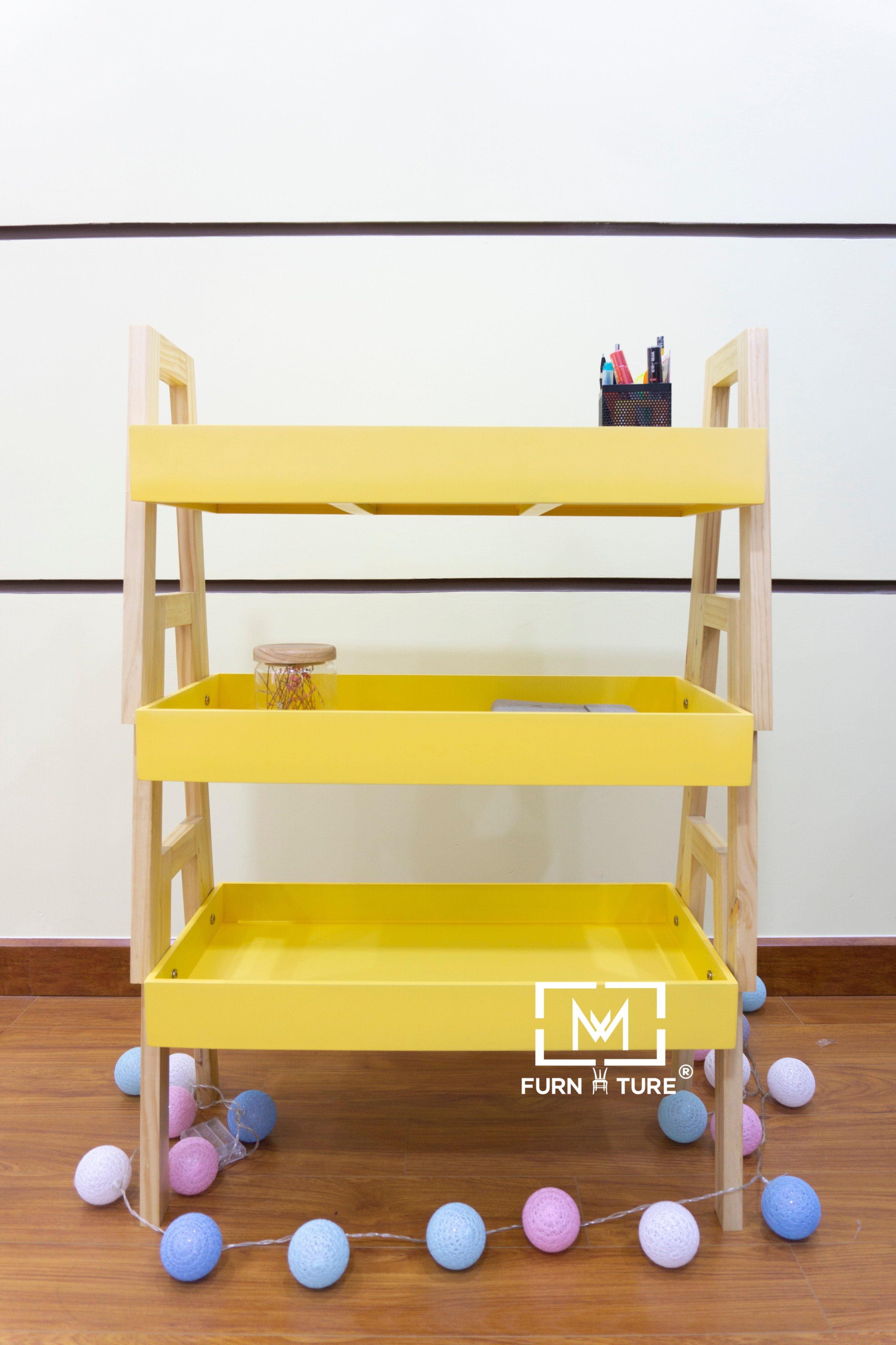 COMBO 3 KỆ GỖ ĐA NĂNG MÀU VÀNG - COMBO 3 ACASE YELLOW