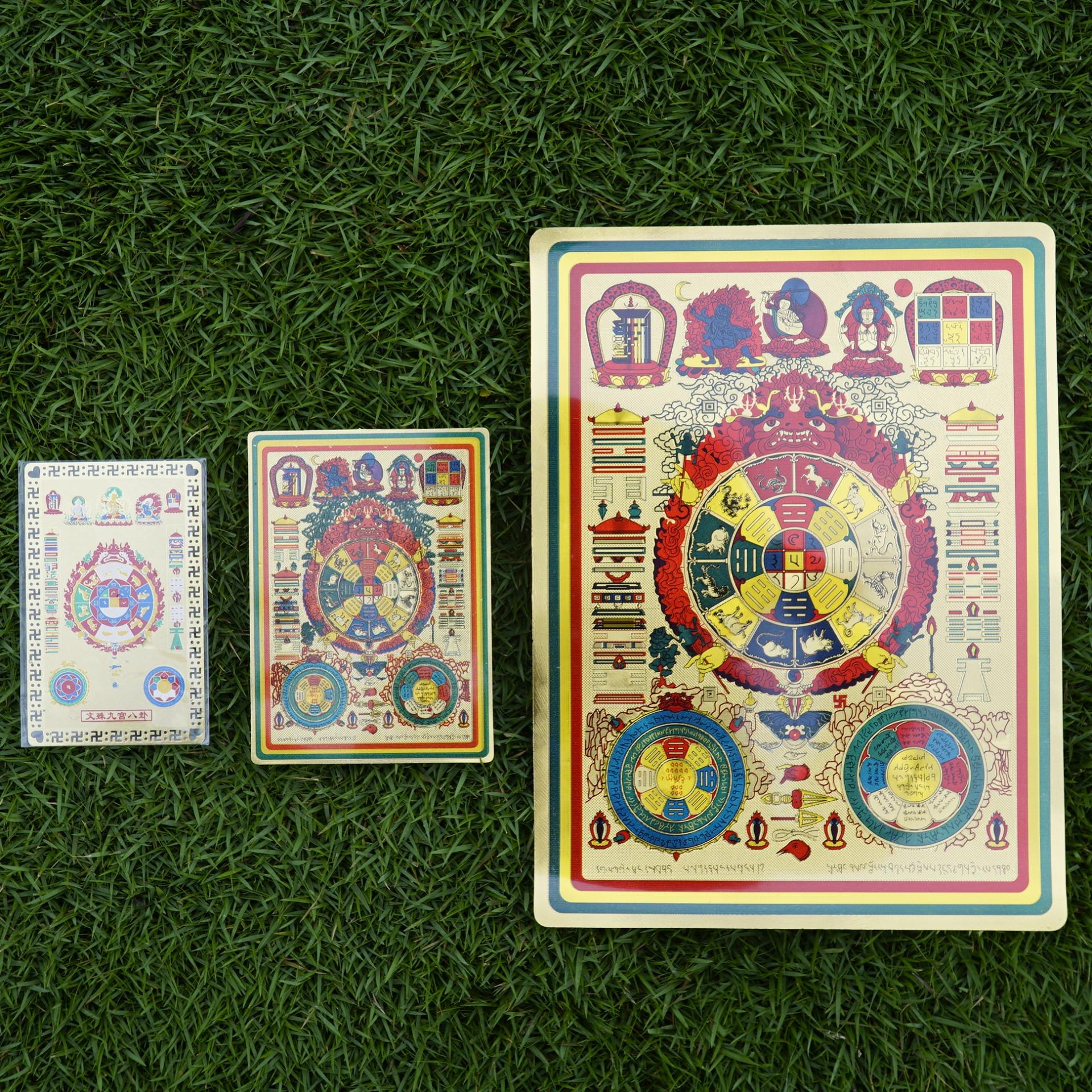 Bộ phù chú Mật Tông cầu tài lộc dán cửa,bỏ ví - Đã trì chú