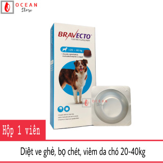 Thuốc trị ve ghẻ, viêm da, demodex cho chó - Bravecto chó 20-40kg thumbnail