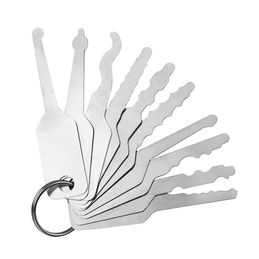 OKDEALS Universal Lock Open Auto Replacement Tool Kit Stainless Steel Jiggler Keys Dual Sided Door Open Keys Car Unlock
