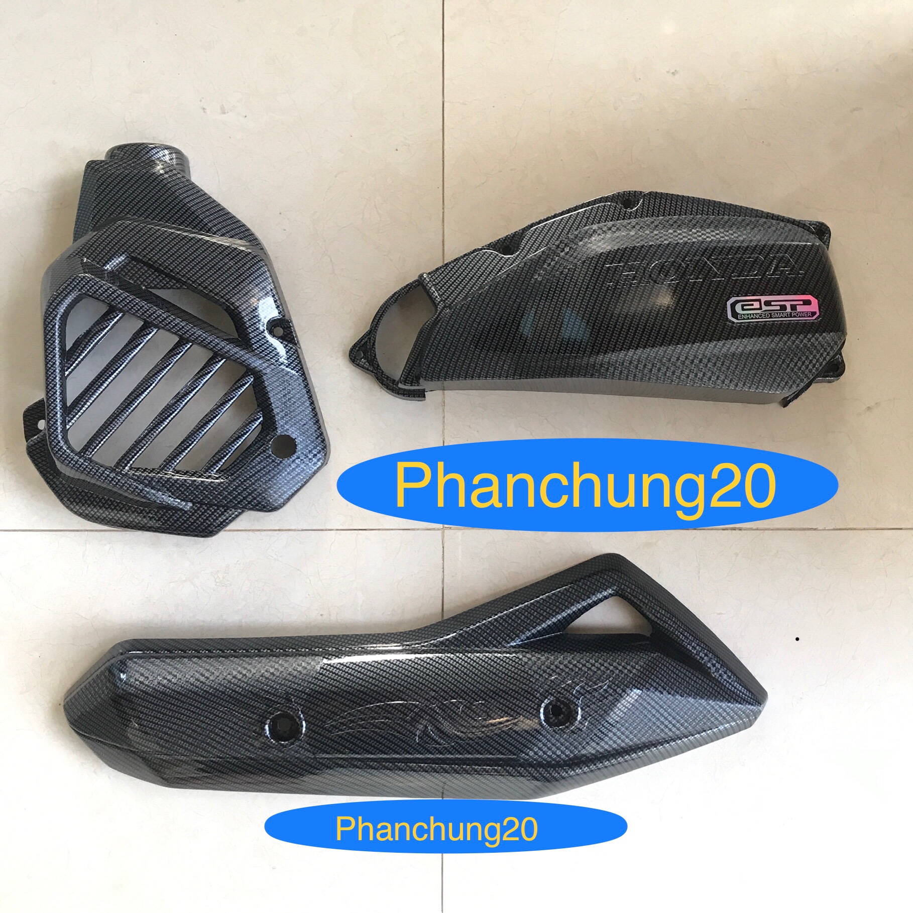 Combo ốp phụ kiện trang trí dùng cho đời xe ab 2013 2014 2015 cacbon