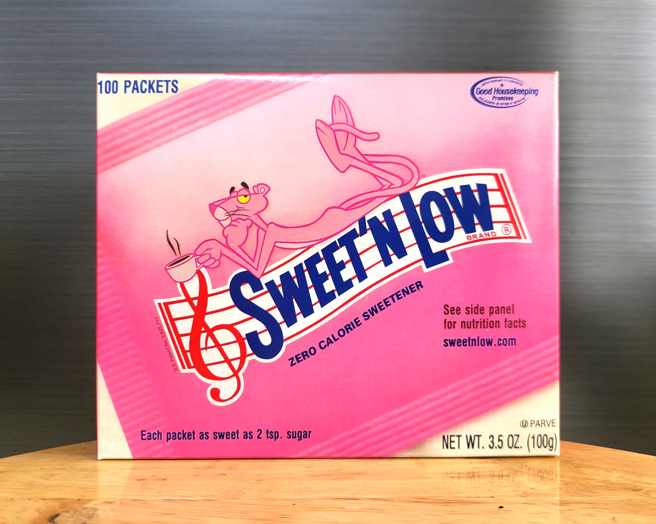 Sw&l – hộp hồng 100g - đường ăn kiêng báo hồng / usa / sweet’n low zero calorie sweetener