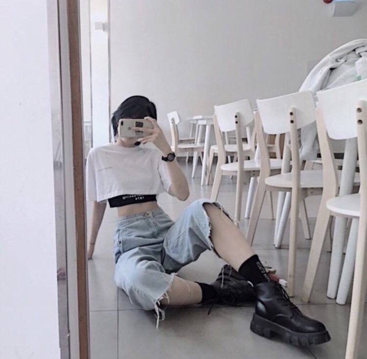 Áo croptop nữ siêu cá tính [set 2 món]