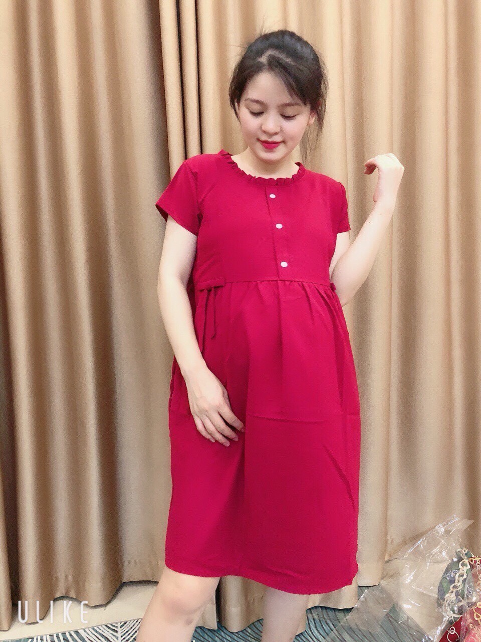 Váy bầu dáng suông -đầm bầu chất mát đẹp mặc bầu và sau sinh