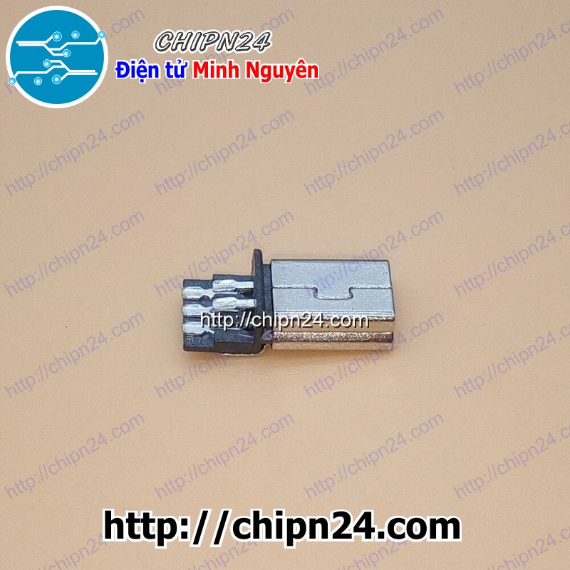 [2 cái] (LKC) Đầu+Vỏ nhựa Mini USB V1 (USB Hàn dây)