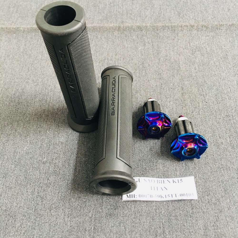 Combo bao tay BARACUDA và gù INOX kiểu sao biển xi titan gắn các loại xe máy (gù xi titan)