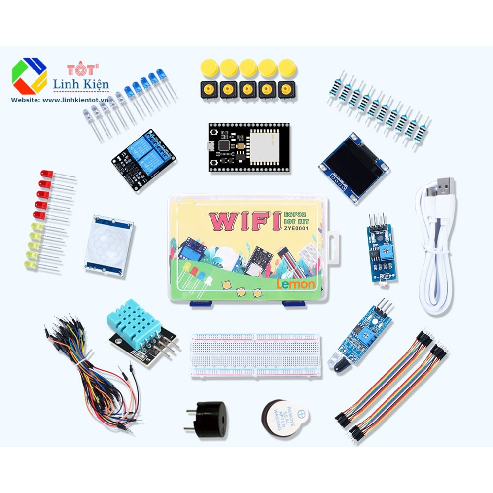 Esp32 iot starter kit - bộ thực hành esp32 esp-2s iot