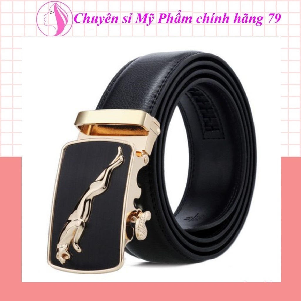 [Freeshipmax] men's belts face shape leopard gold leather cord soft durable beautiful
