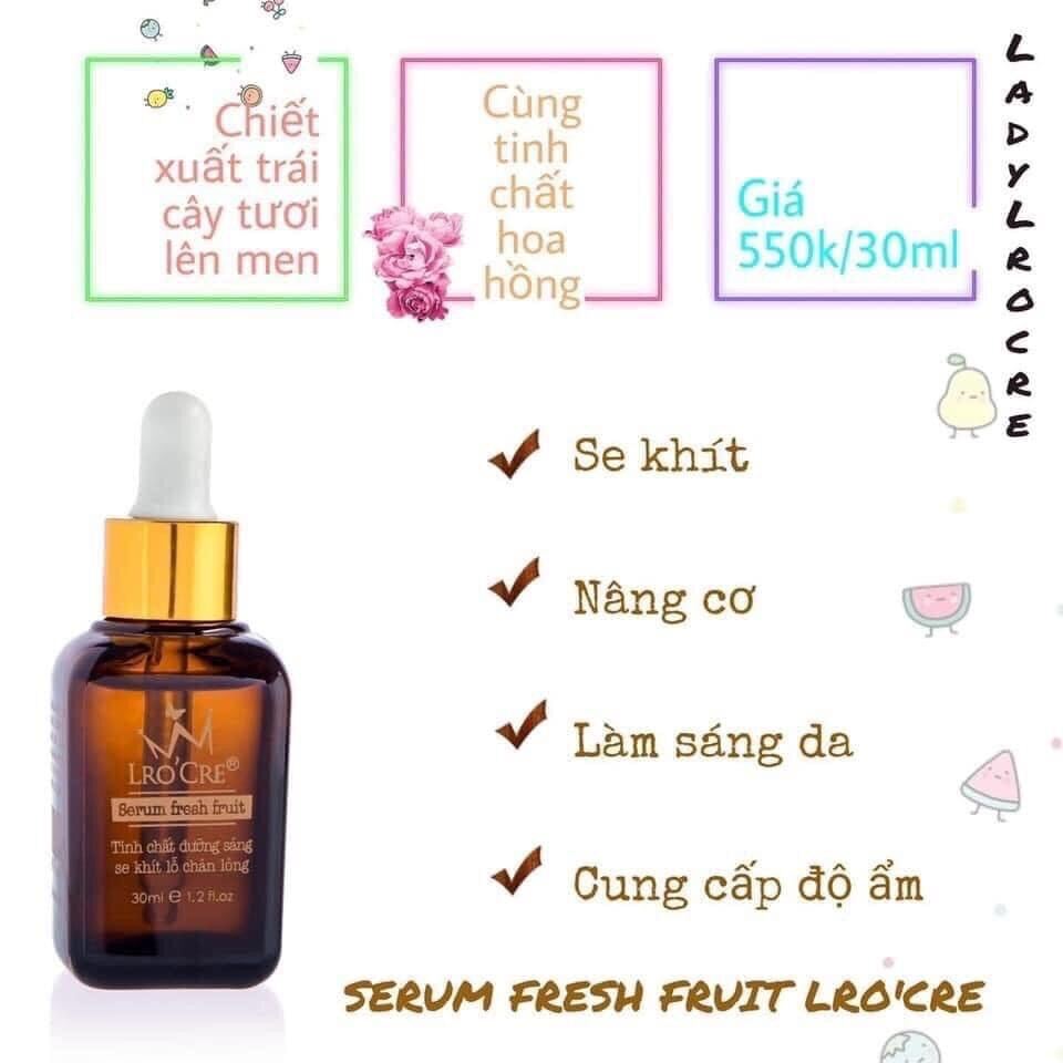 Serum dưỡng trắng sáng da se khít lỗ chân lông lro’cre 30ml - serum dưỡng trắng sáng nâng cơ, cấp ẩm, trẻ hoá da srdtdlr01