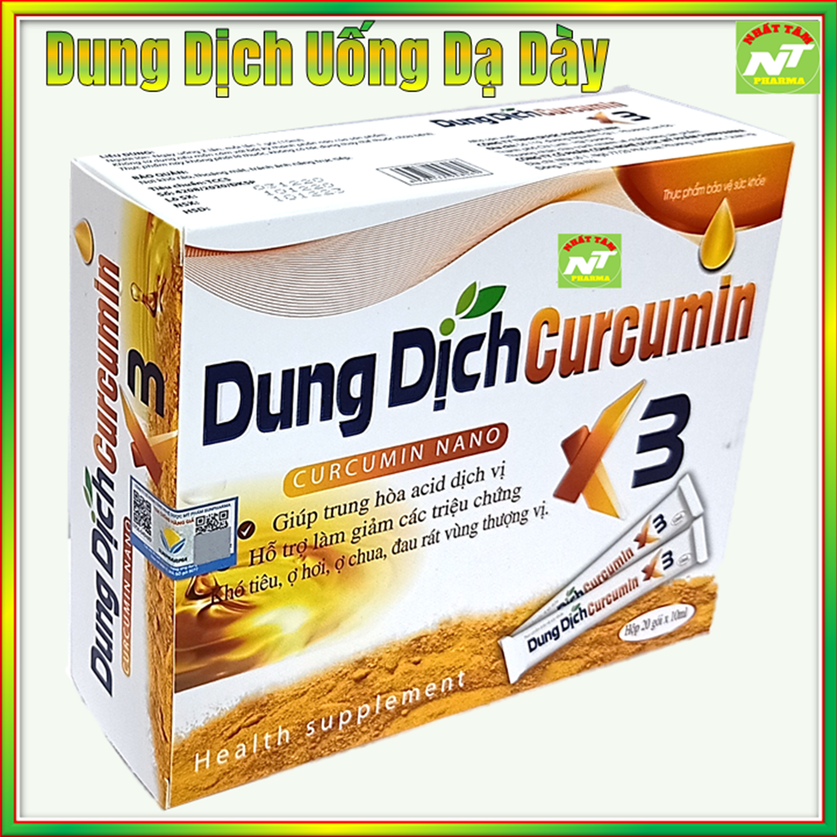 Dung Dịch Curcumin Nano X3 -Hỗ Trợ Giảm Viêm Loét Dạ Dày