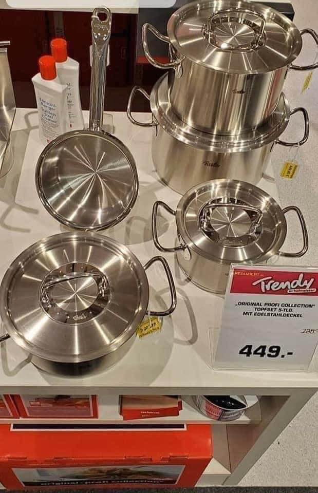 Bộ Nồi Fissler Original Profi (Nắp Vung Thép, Đáy 5 Lớp)