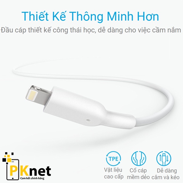 Cáp Lightning Anker Powerline II - A8432 0.9m [Chính hãng,nobox]