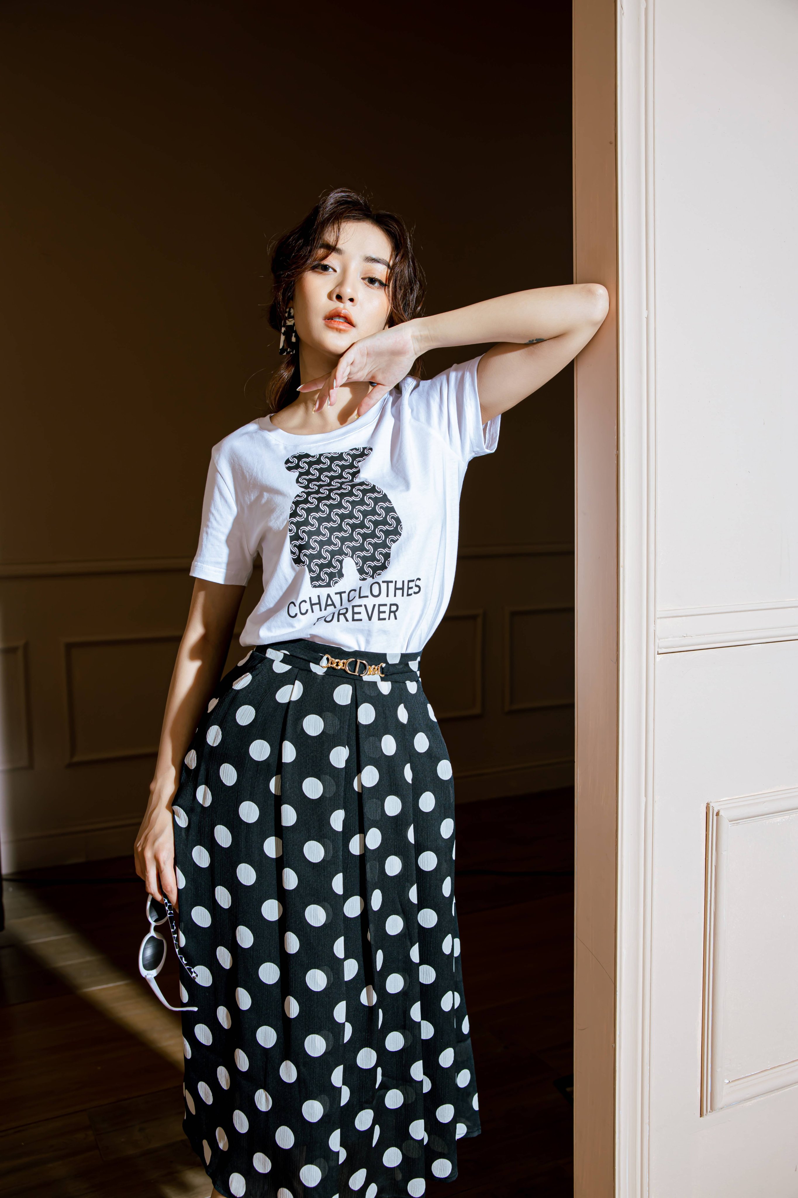 Áo T-shirt in gấu Cchat CChat Clothes