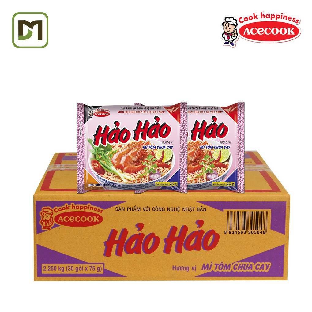 🦐🦐 Mỳ tôm hảo hảo chua cay 1 thùng 30 gói x75g 🍜🍜