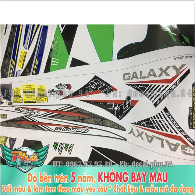 Tem rời Zin Galaxy 50cc đời 2019 -mã
