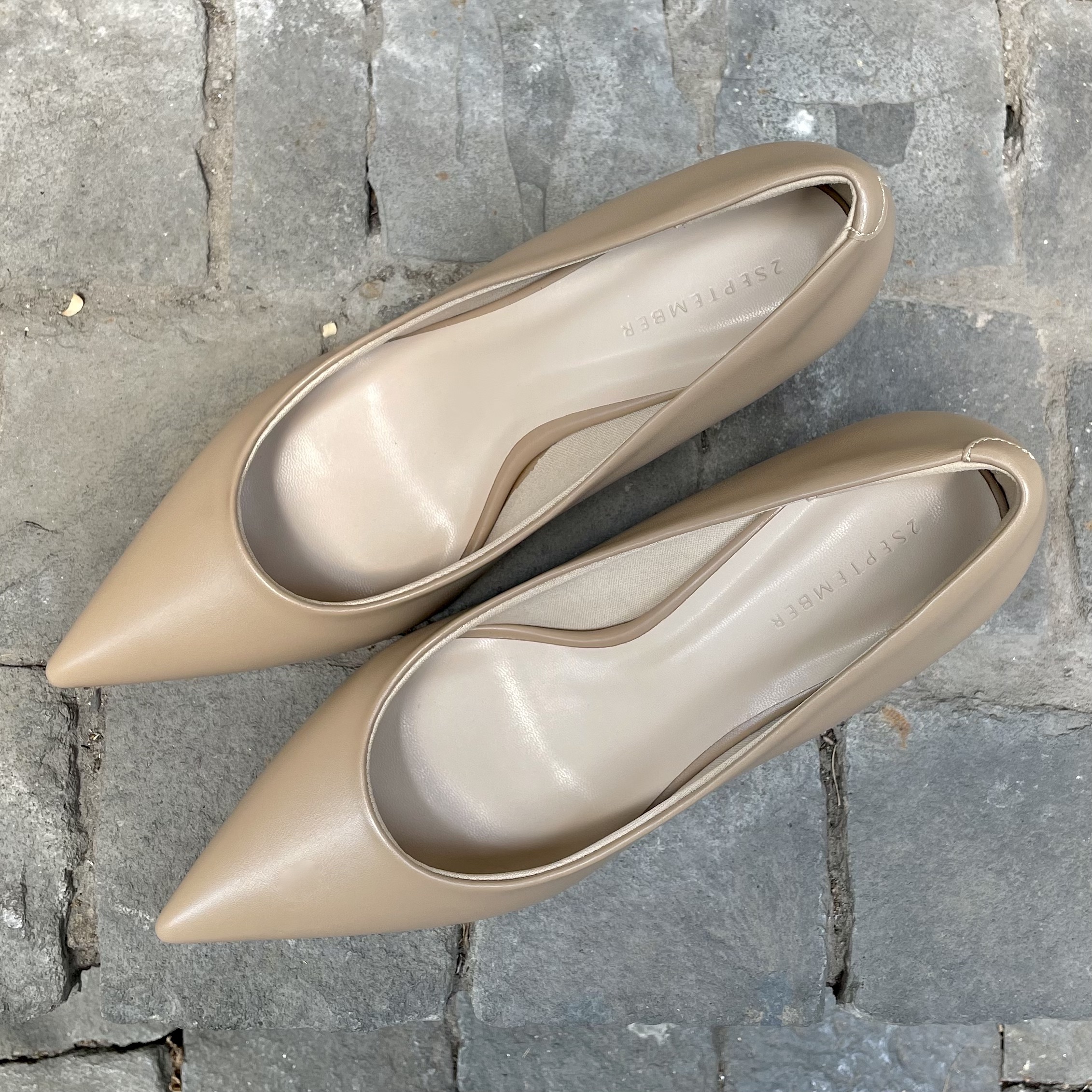 Giày cao gót 5cm mũi nhọn 2September Maya 5 Beige