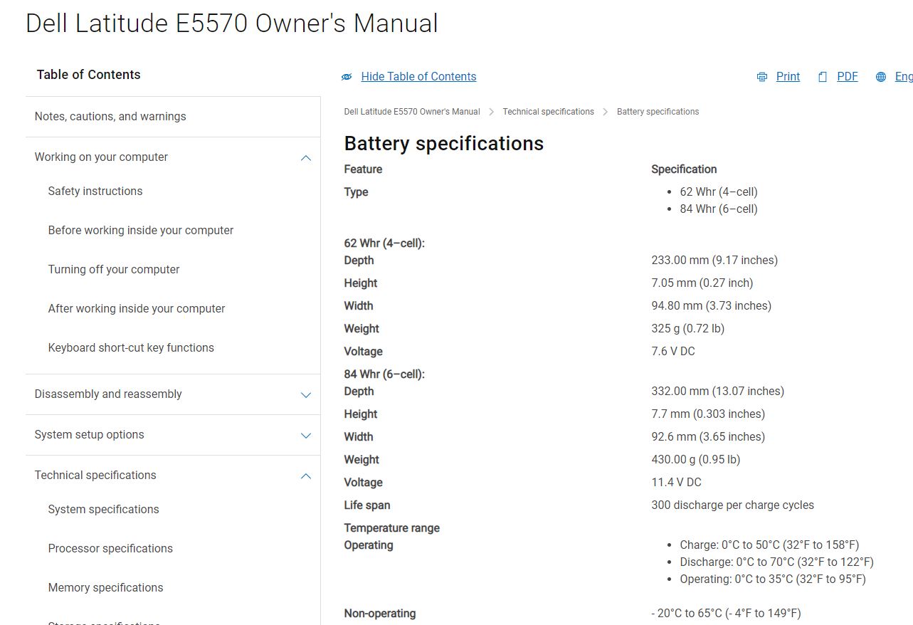 Pin dell Latitude E5570