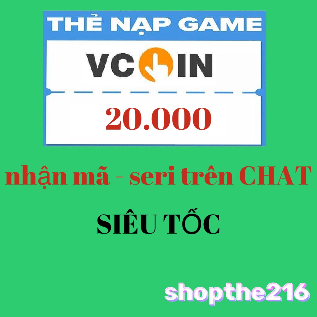 Mã thẻ VCOIN 20K. - thời gian xử lý dưới 5 phút