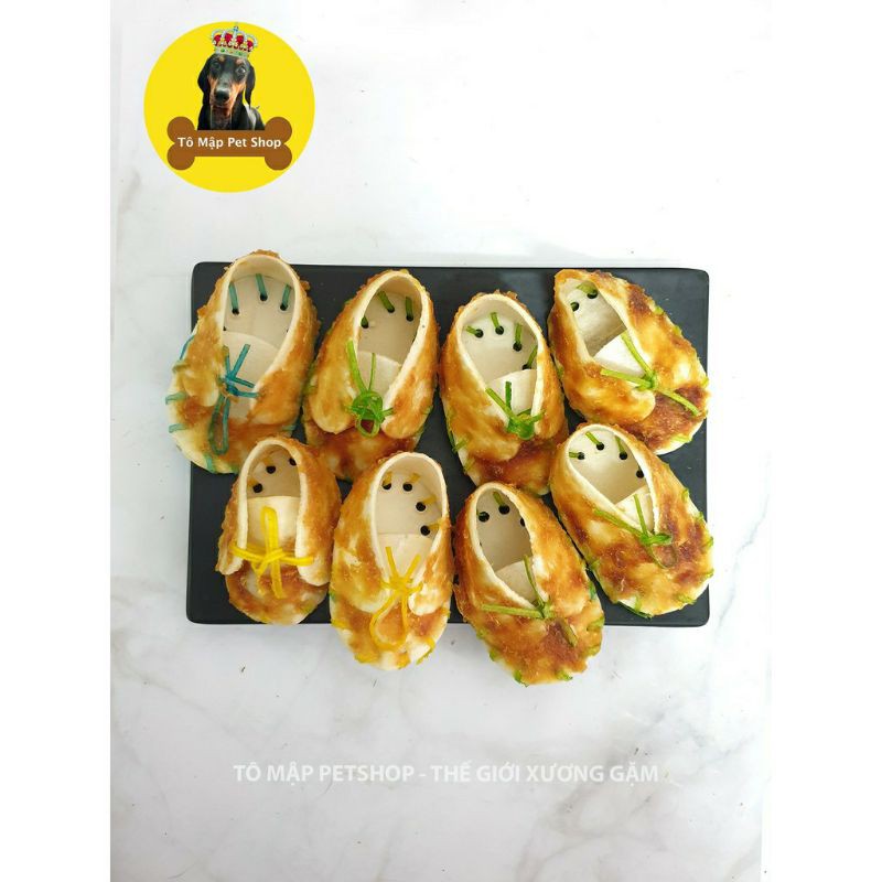 HCMGIÀY CANXI BỌC THỊT GÀ CHO CHÓ GẶM