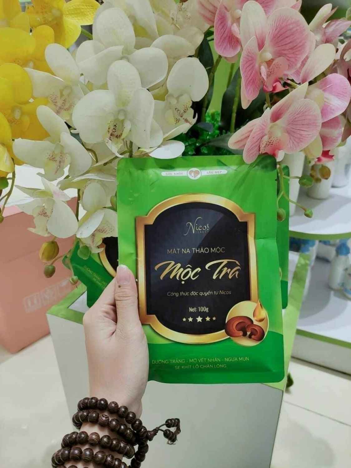 MẶT NẠ THẢO MỘC TRÀ NICOS (CHÍNH HÃNG)