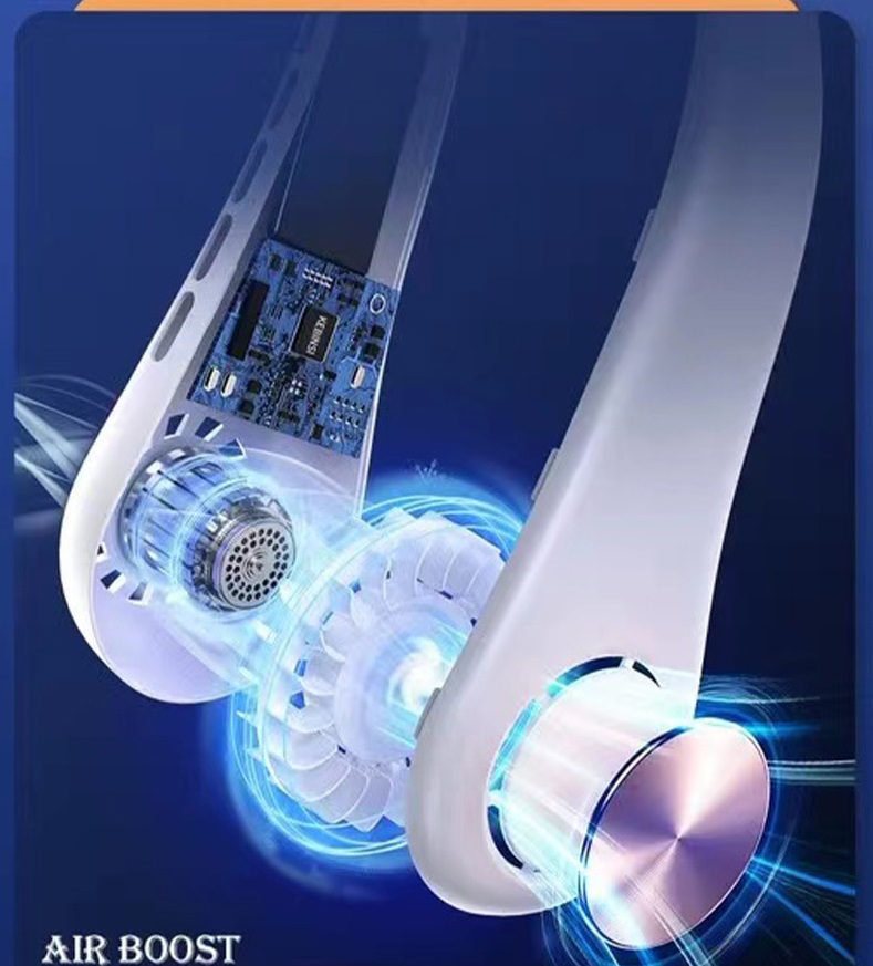 Quạt Mini Đeo Cổ -3D gió siêu mát thế hệ mới