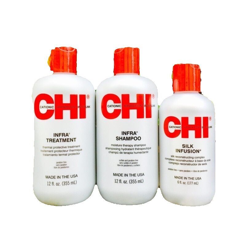 Bộ dưỡng tóc CHI Infra cho tóc khô và hư tổn 355mlx2 + 177ml