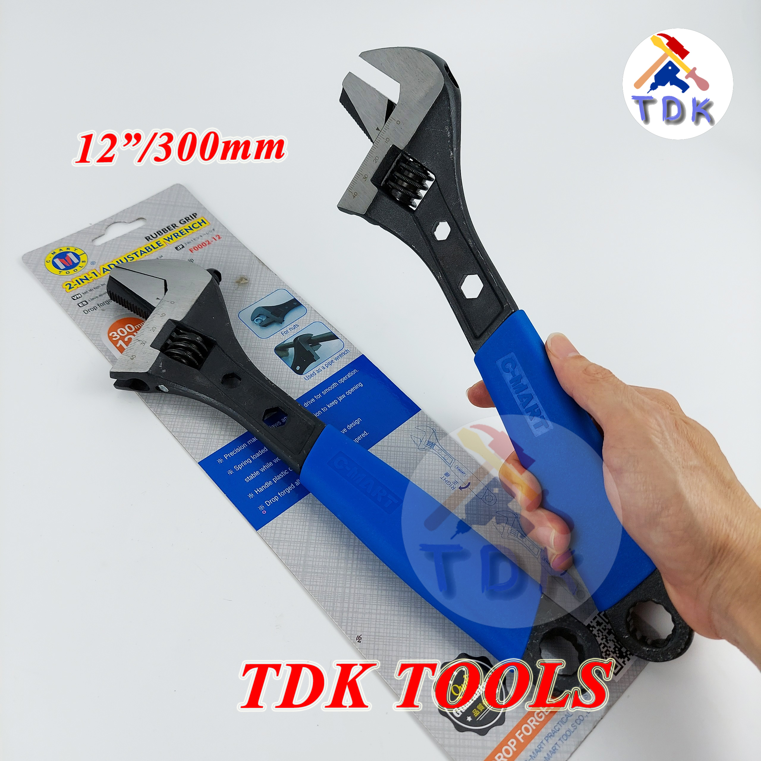 Mỏ lết cán bọc nhựa đa năng 200mm 250mm 300mm f0002 chính hãng c-mart