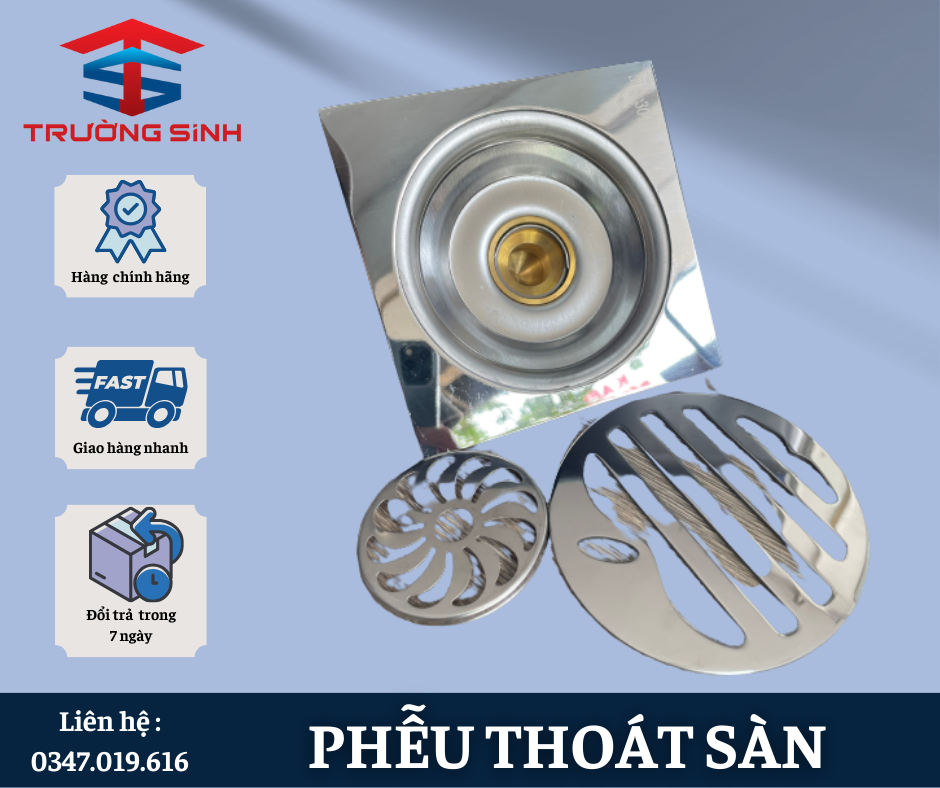 Phễu thoát sàn chống hôi (15x15)