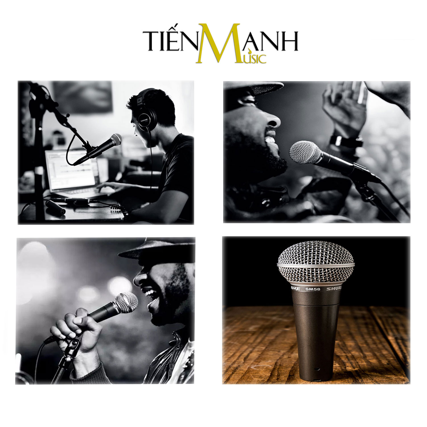 [Trả góp 0%] [Chính Hãng] Mic Cầm Tay Shure SM58-LC Micro Phòng Thu Studio SM58LC Microphone Karaoke SM58