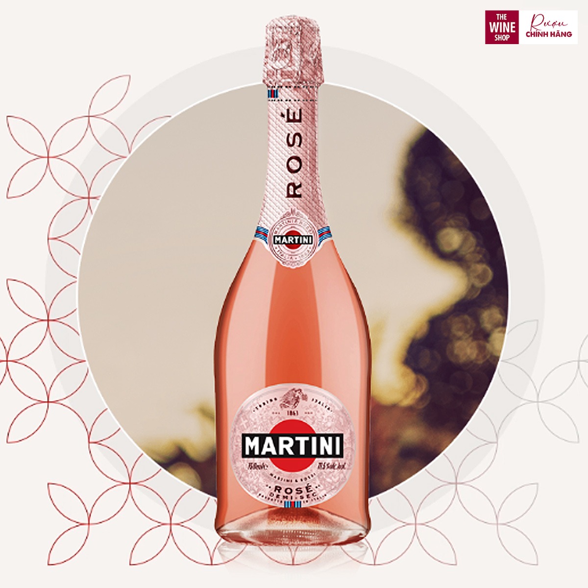 [Ý] VANG NỔ MARTINI SPARKLING ROSE MEDIUM DRY